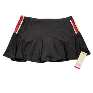 Lucky In Love Skort Womens M Medium Black Gold Silver Red Vapormax Moisture Wick